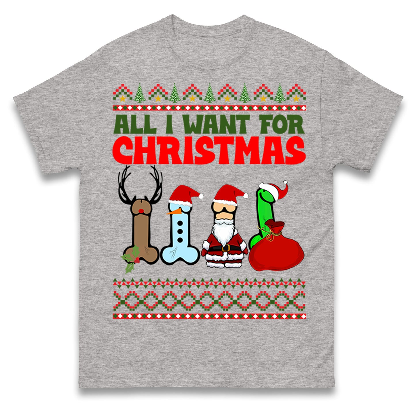 All I Want For Christmas Funny Adults Joke T Shirt