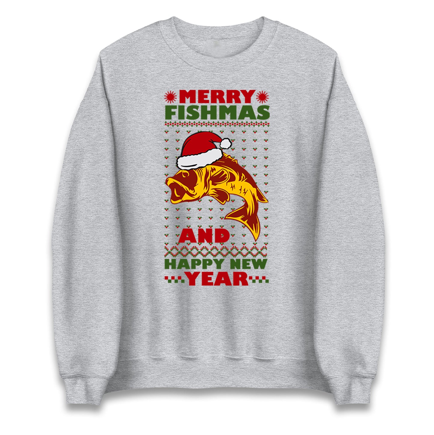 fishing christmas sweatshirt