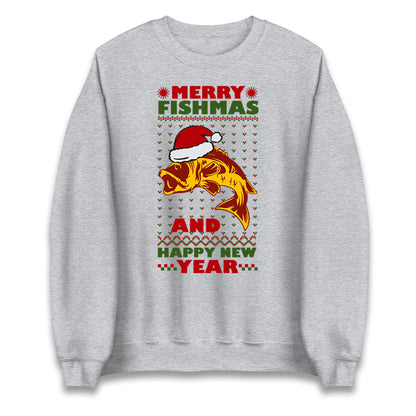 fishing christmas sweatshirt