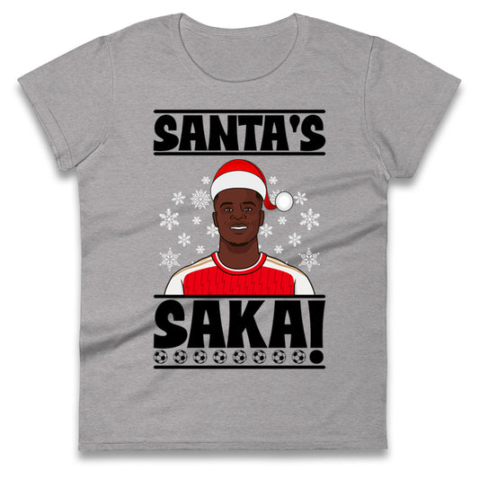 bukayo saka christmas womens t shirt