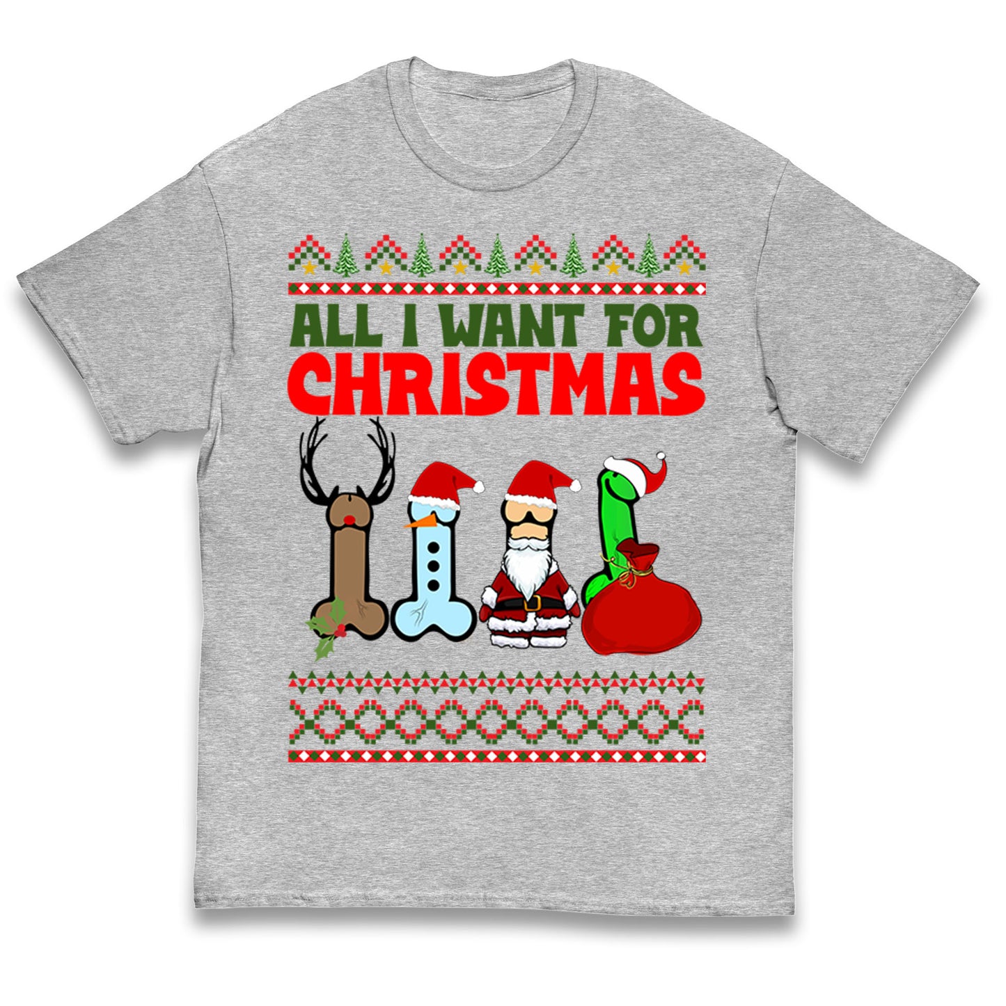 All I Want For Christmas Funny Adults Joke T Shirt