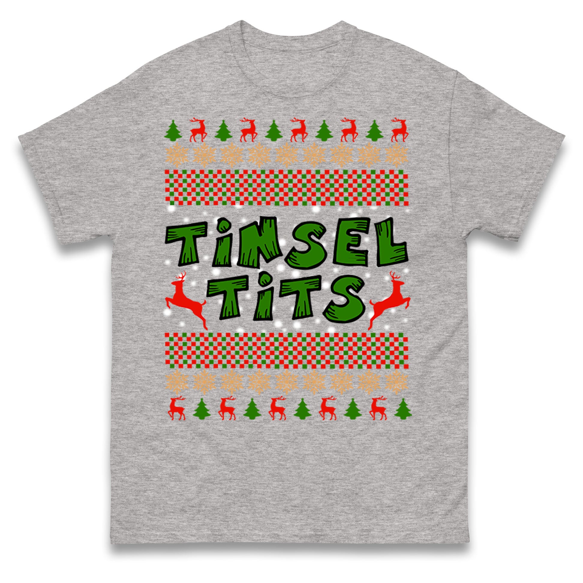 Christmas Tinsel Tits Funny T Shirt