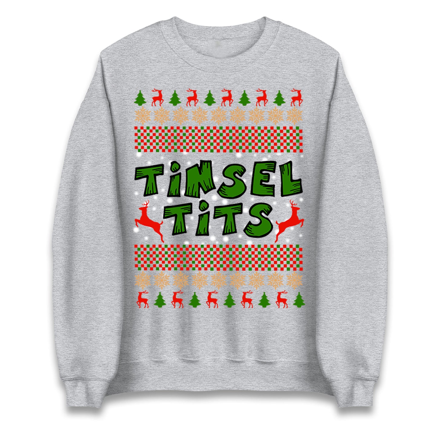 Christmas Tinsel Tits Funny Sweatshirt