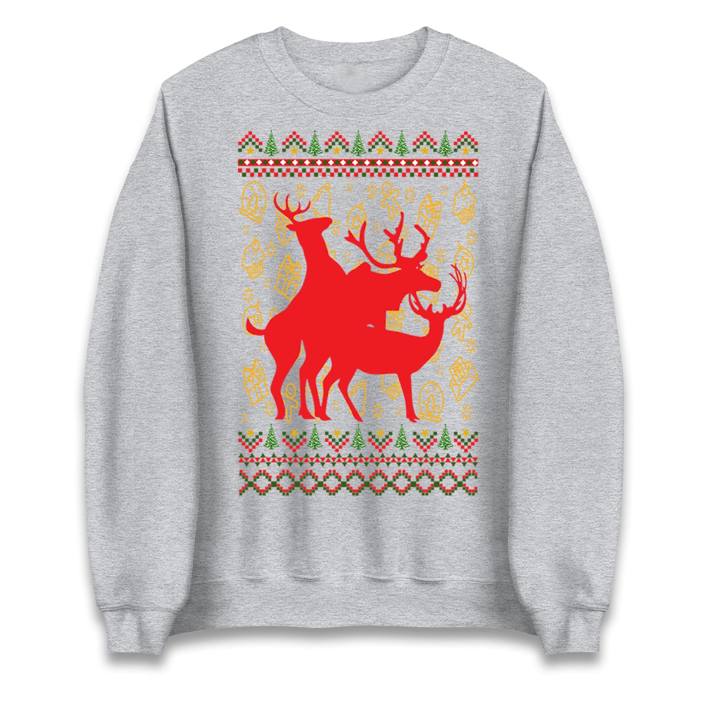 Reindeer Making Fun Christmas Sweatshirt