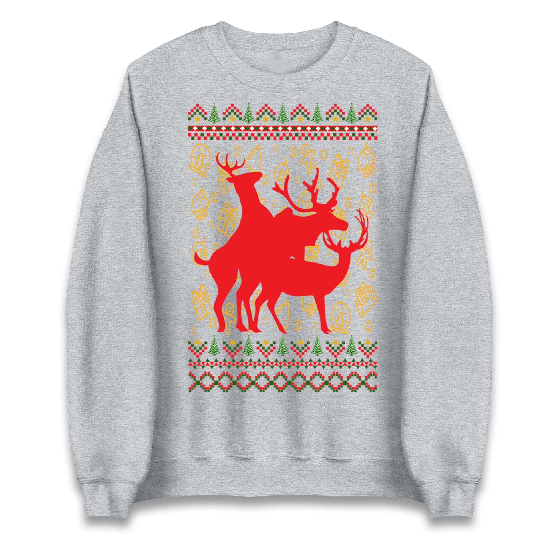 Reindeer Making Fun Christmas Sweatshirt