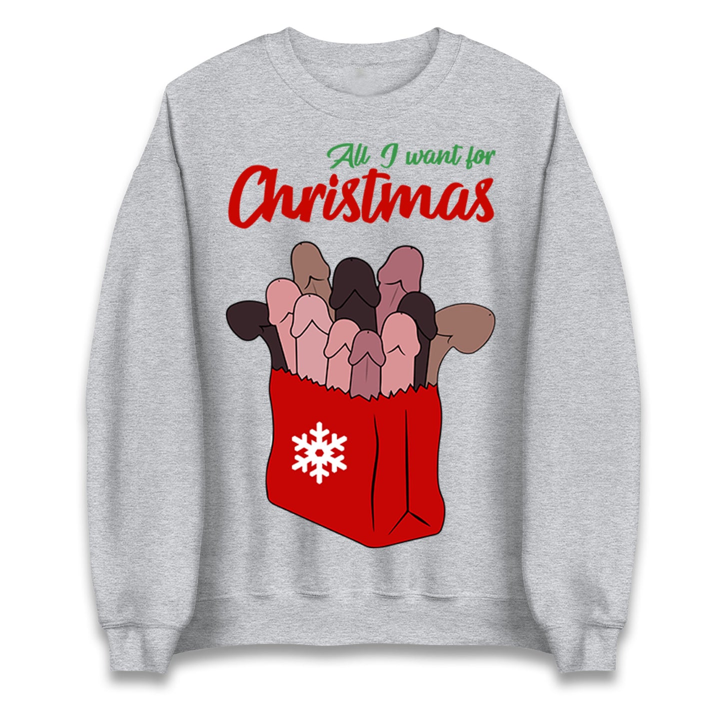 All I Want For Christmas Santa Bag Funny Sweatshirt