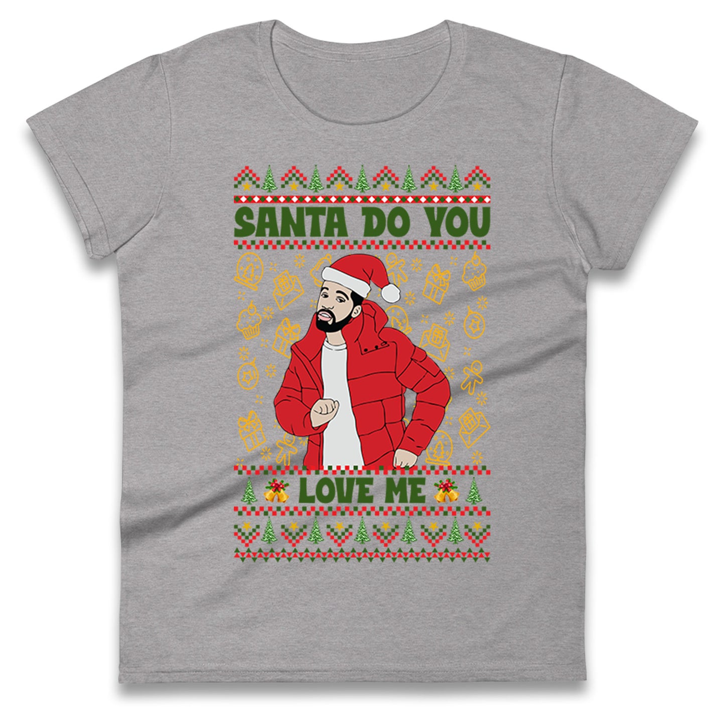 drake christmas womens t shirt