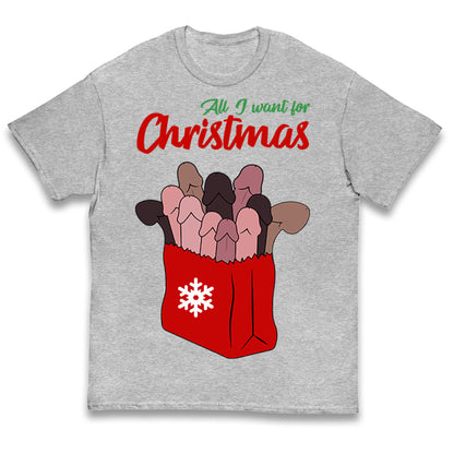 All I Want For Christmas Santa Bag Funny T Shirt