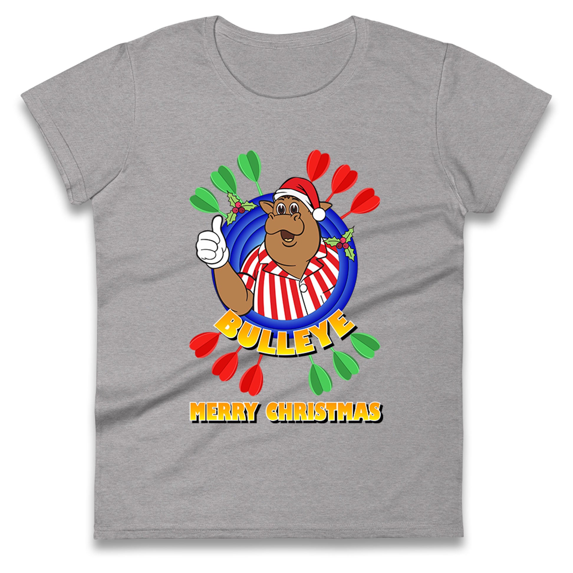 bullseye dartboard christmas womens top