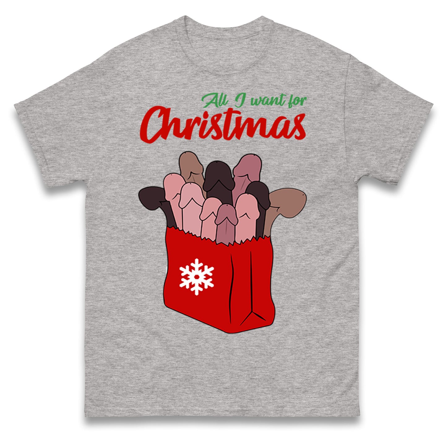 All I Want For Christmas Santa Bag Funny T Shirt