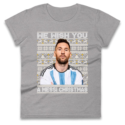 lionel messi christmas womens t shirt