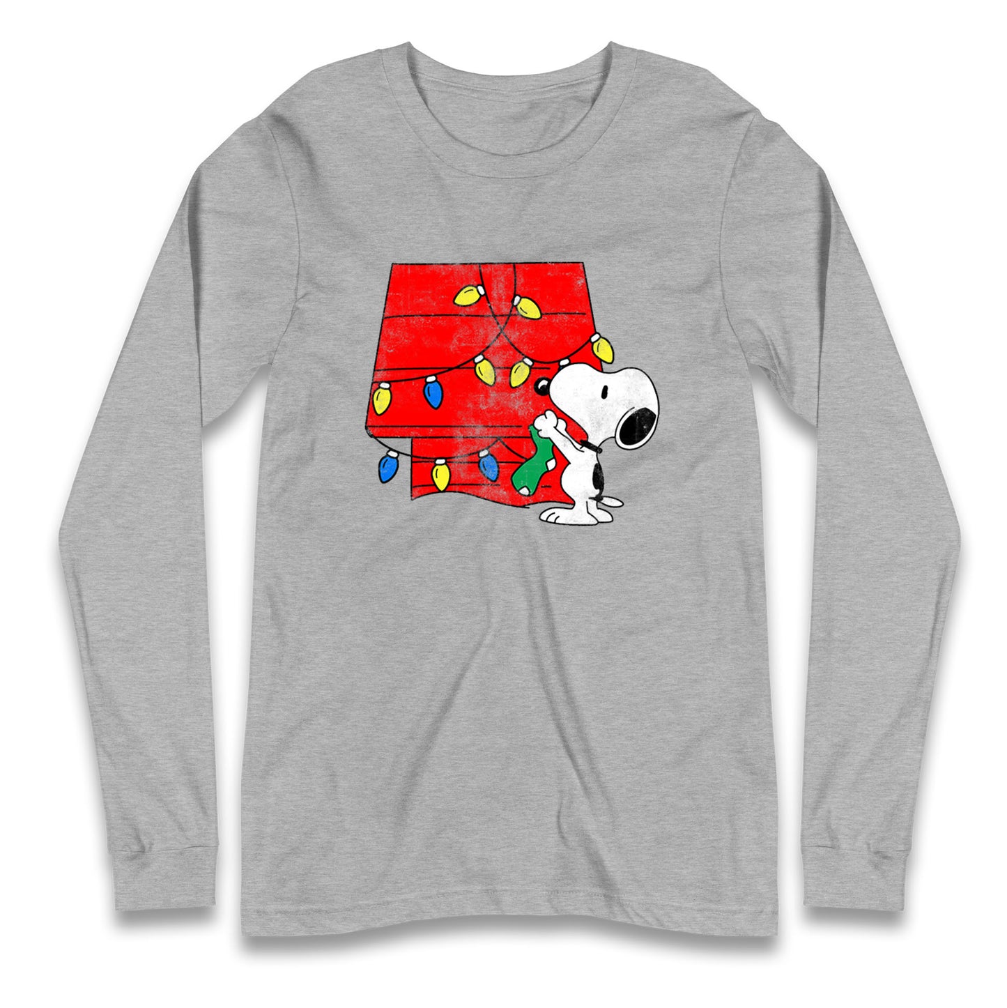 snoopy lighting house christmas long sleeve t shirt