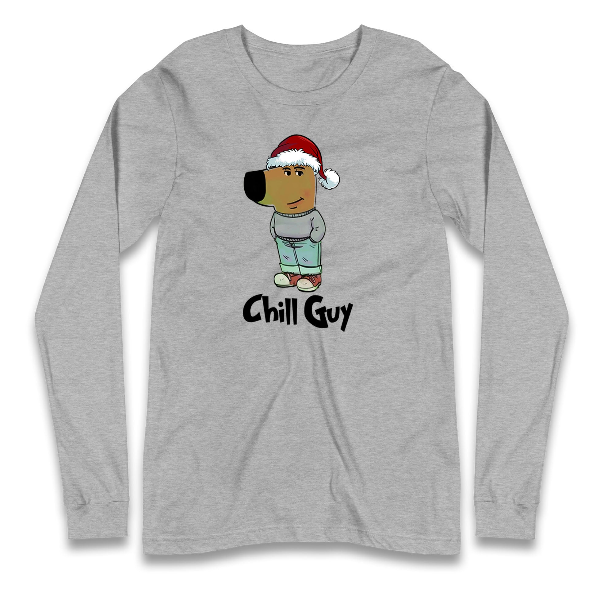 chill guy christmas long sleeve t shirt