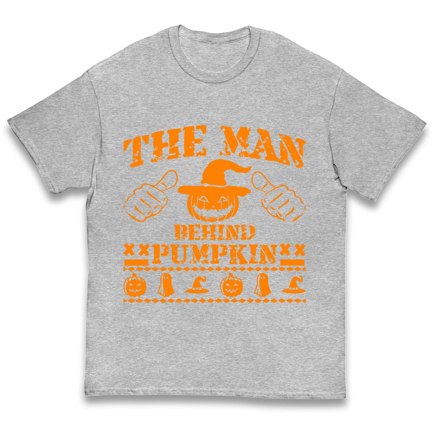 The Man Behind Pumpkin Halloween Kids T Shirt