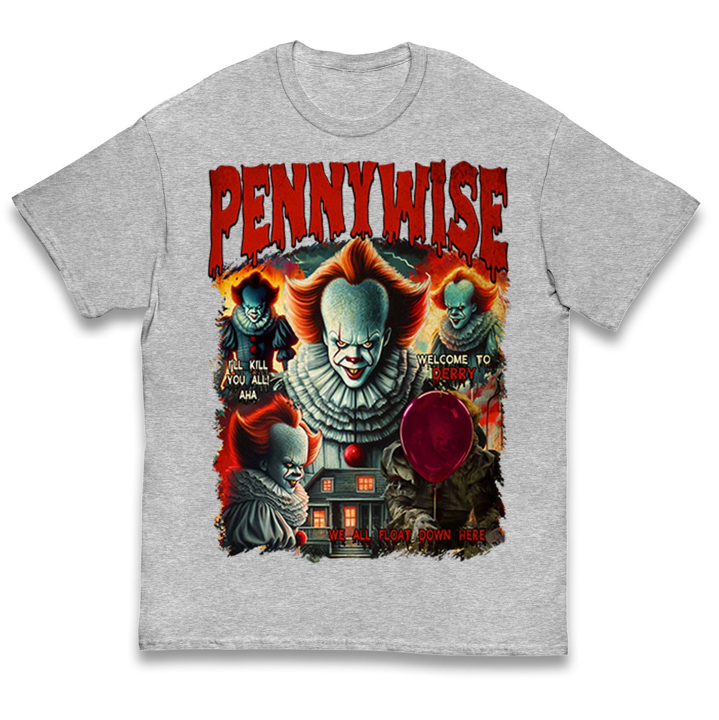 The Clown Pennywise Halloween Bootleg Kids T Shirt