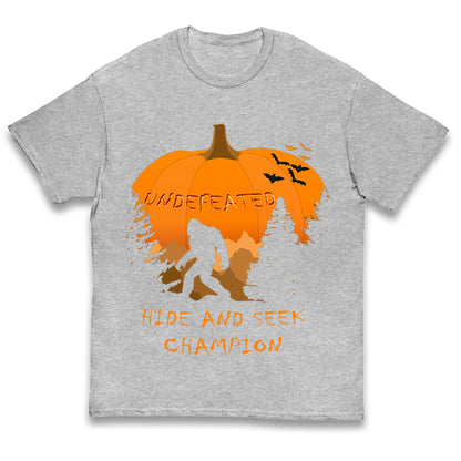 Big Foot Hide And Seek Halloween Kids T Shirt