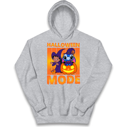 Lilo And Stitch Halloween Mode Kids Hoodie