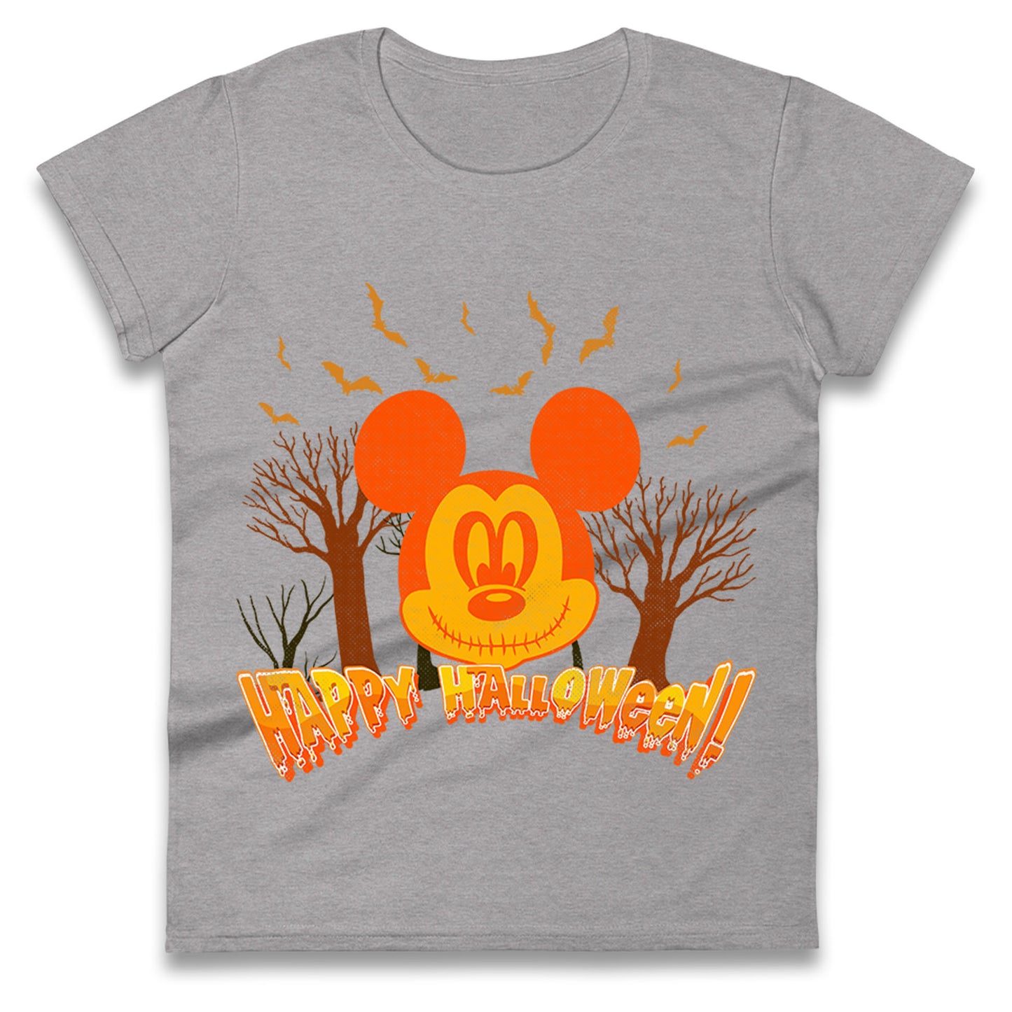 Mickey Mouse Happy Halloween Womens t shirts