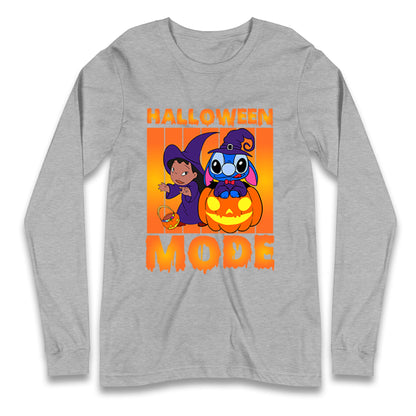 Lilo And Stitch Halloween Mode Long Sleeve T Shirt