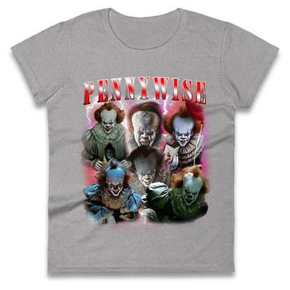 The Clown Pennywise Scary Halloween Bootleg Womens T Shirt