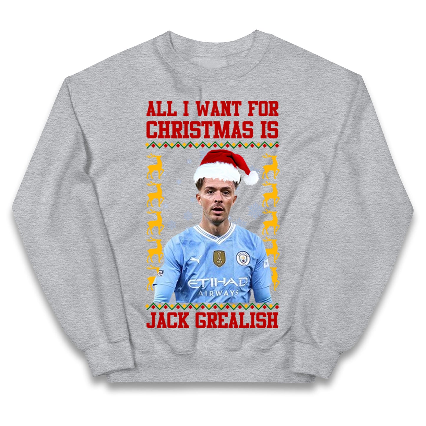 Jack Grealish Christmas Kids Jumper