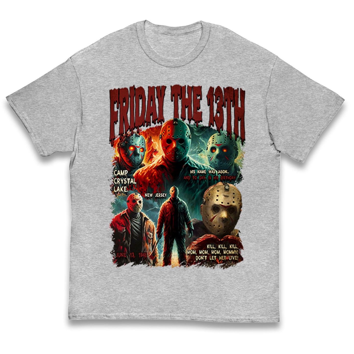 Jason voorhees Friday The 13th Halloween Bootleg Kids T Shirt