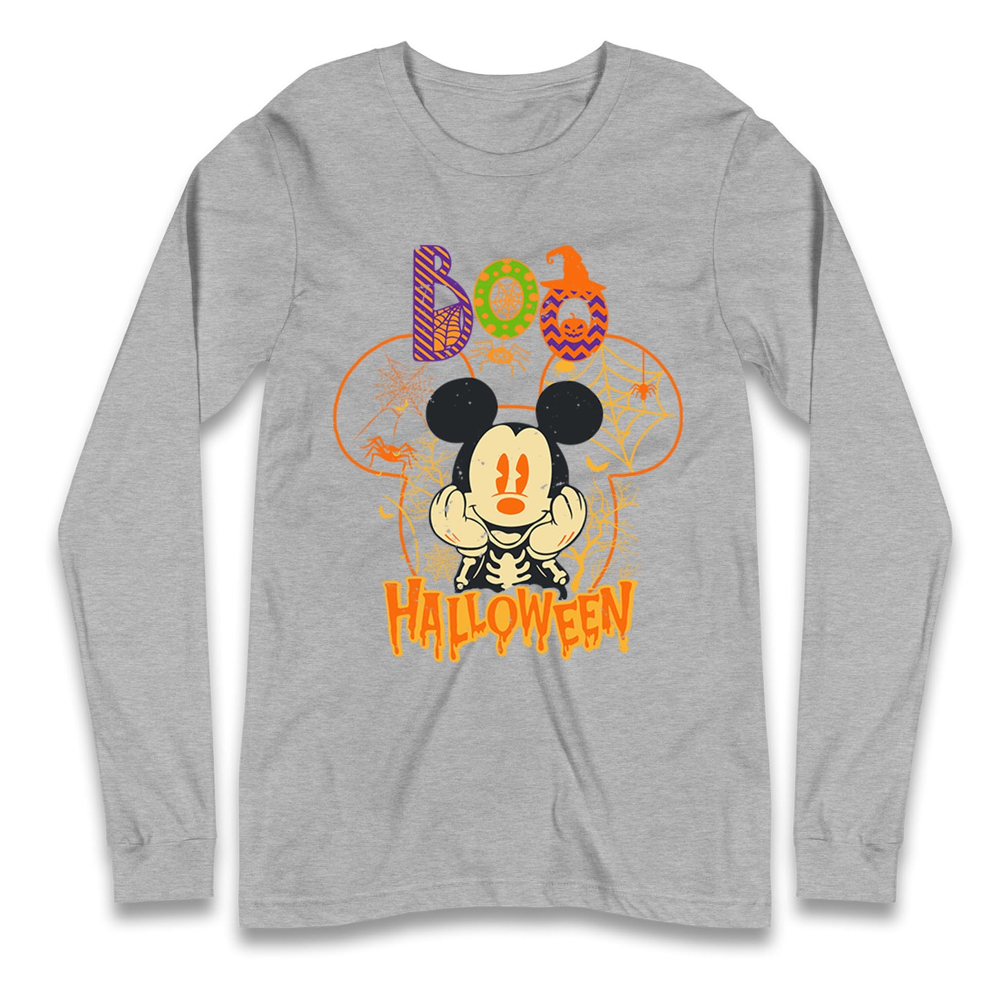 Mickey Mouse Boo Halloween Long Sleeve T Shirt