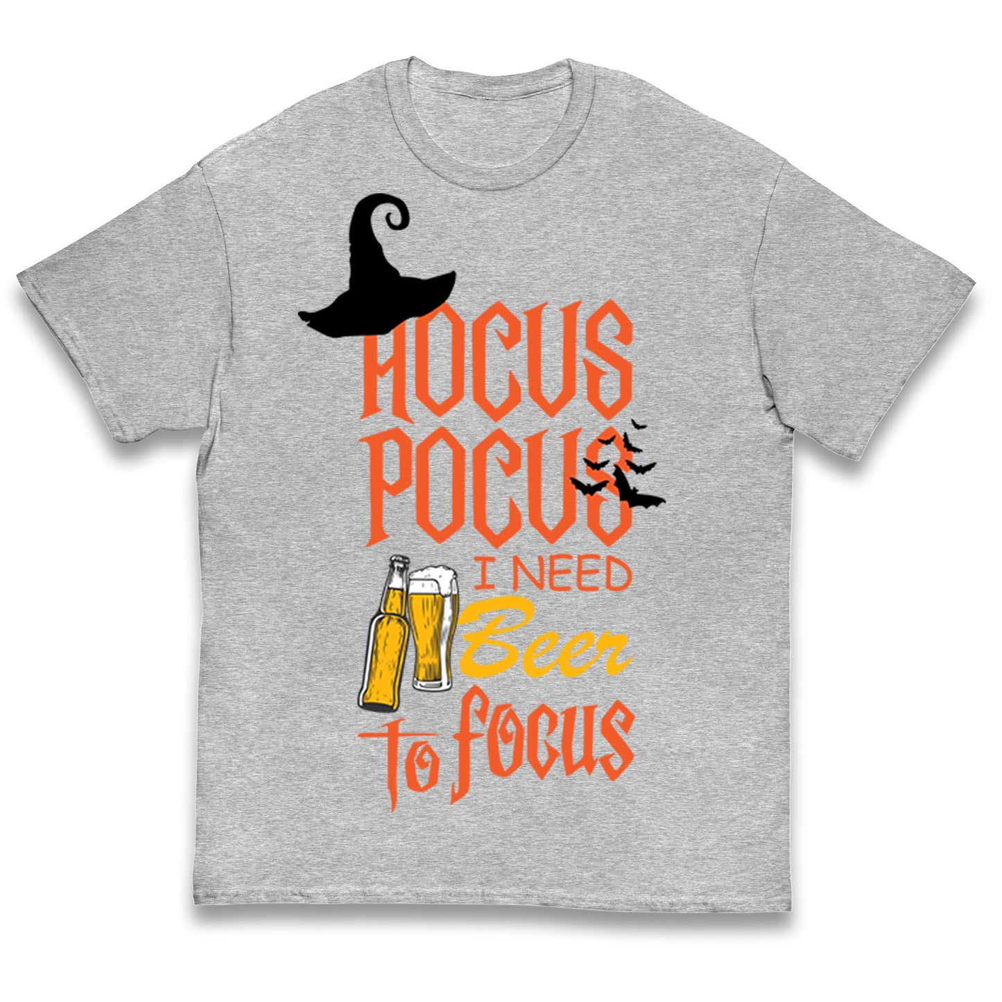 Hocus Pocus I Need Beer To Focus Halloween T Shirt
