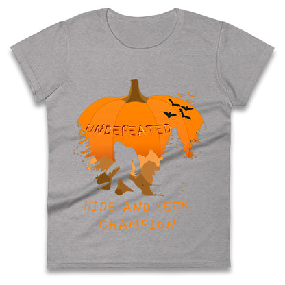 Big Foot Hide And Seek Halloween Womens t shirts