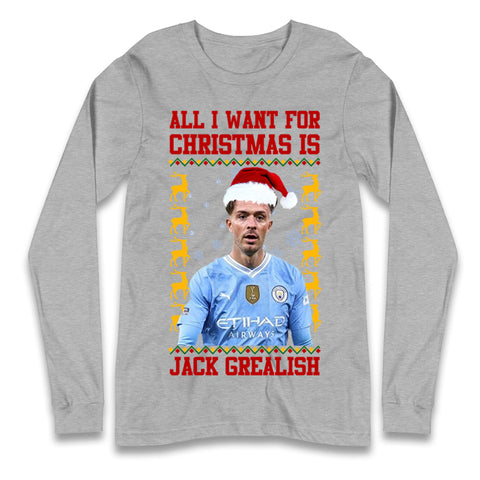 Jack Grealish Christmas Long Sleeve T Shirt