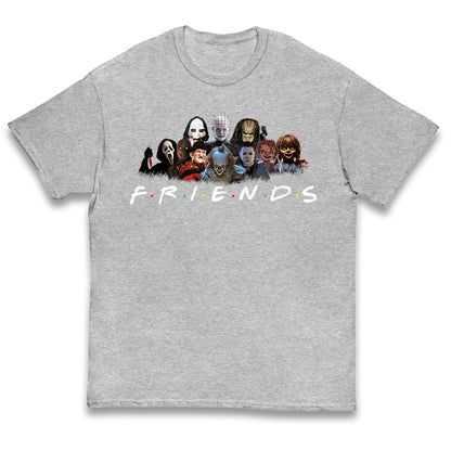 Horror Characters Friends Halloween Kids T Shirt