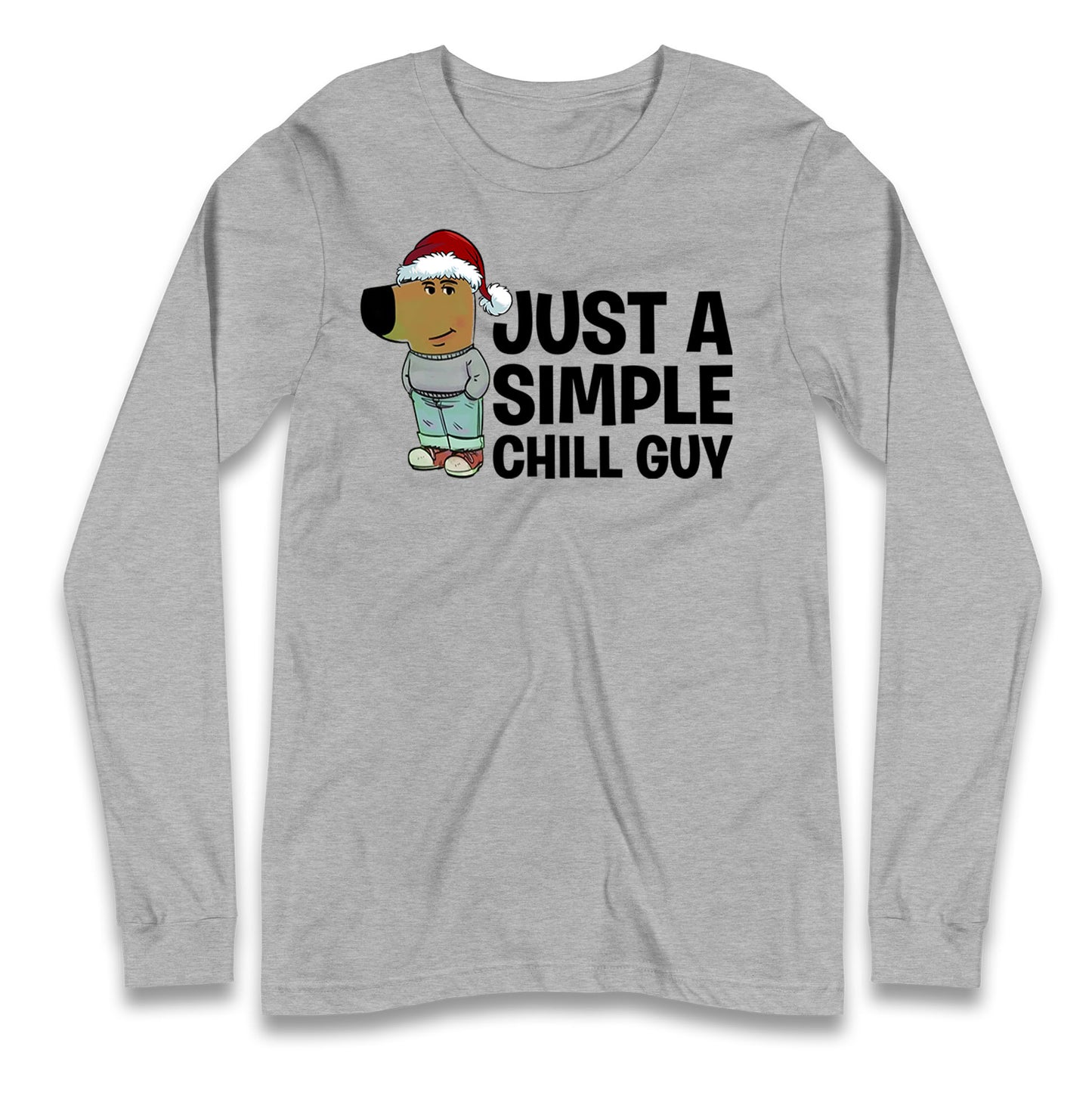 chill guy christmas long sleeve t shirt