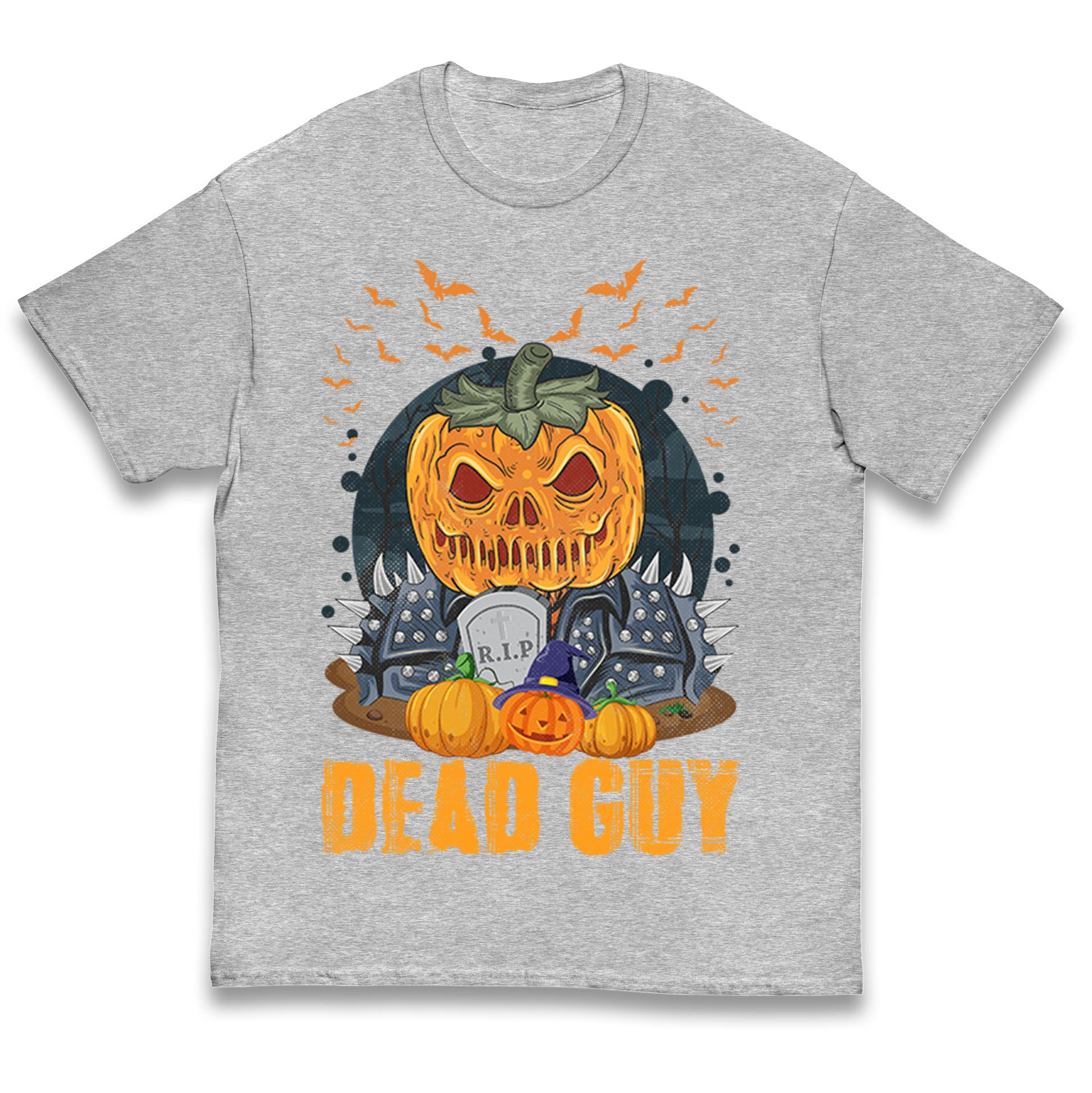 Scary Pumpkin Dead Guy Halloween T Shirt
