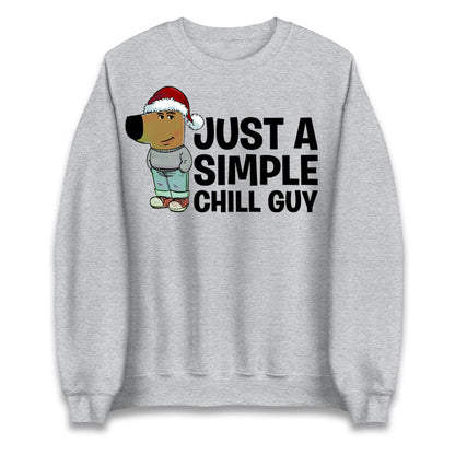 chill guy christmas sweatshirt