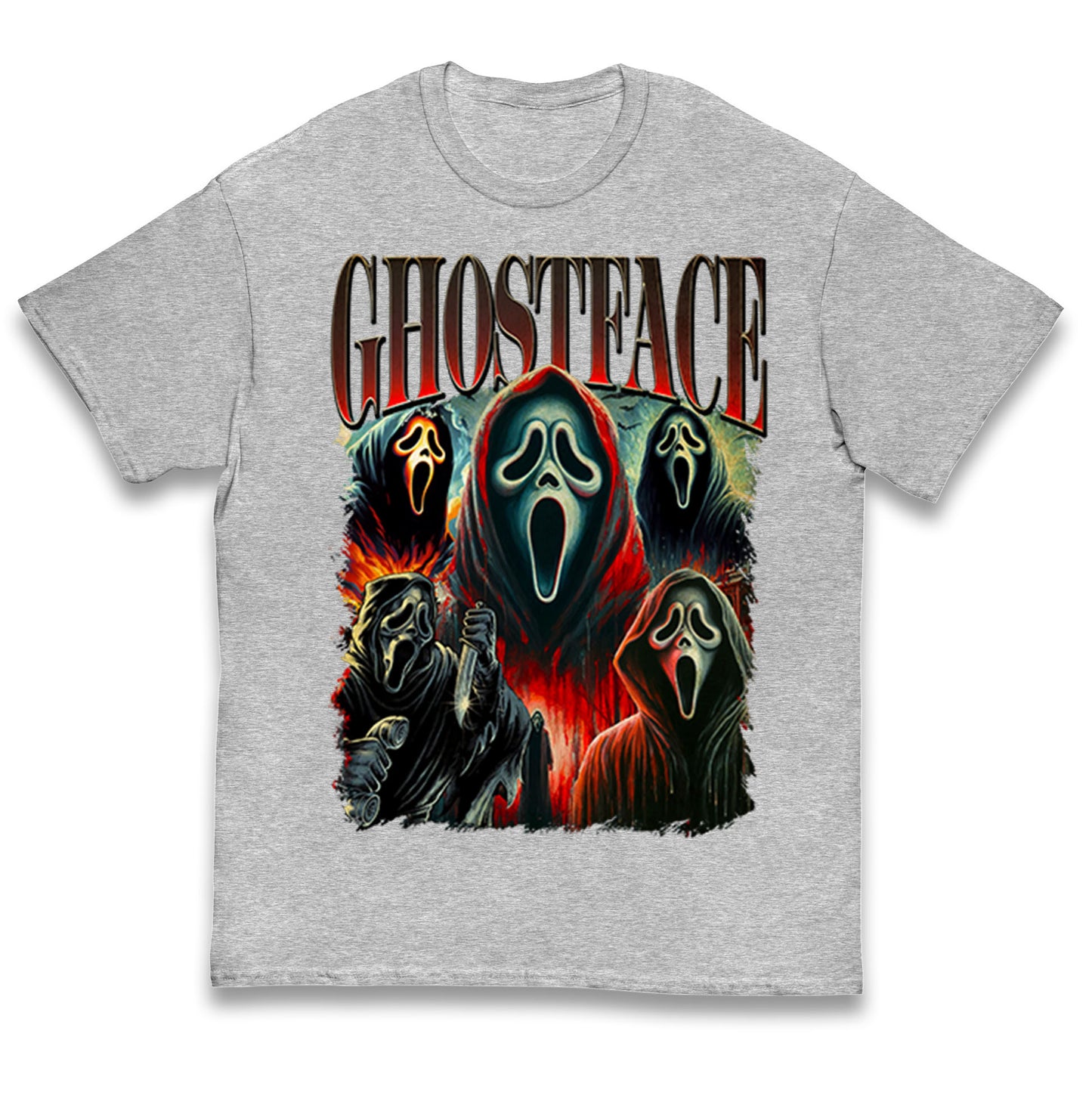 Ghost Face Halloween Bootleg Kids T Shirt