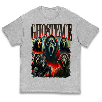 Ghost Face Halloween Bootleg Kids T Shirt