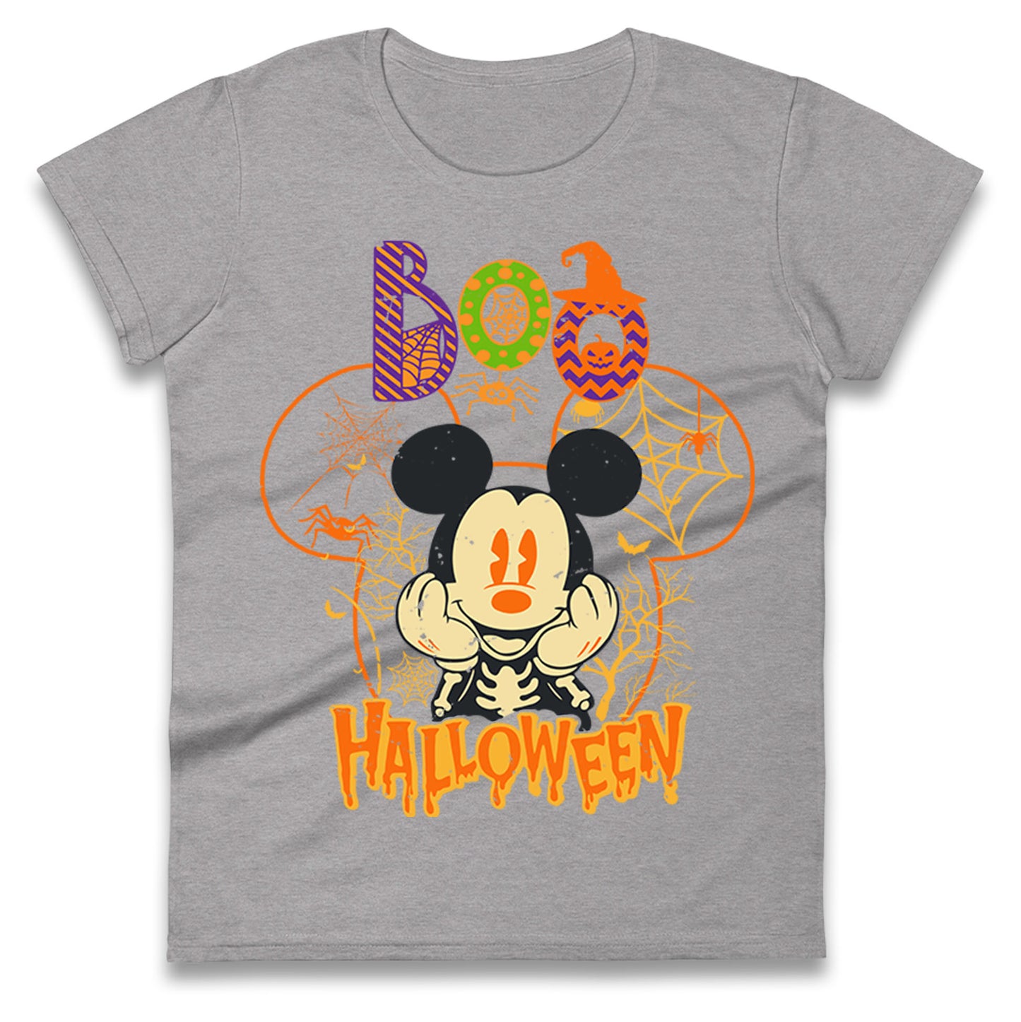 Mickey Mouse Boo Halloween Womens t shirts