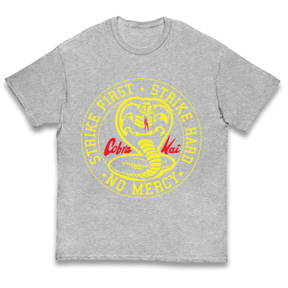 Cobra Kai Strike First Strike Hard Kids T Shirt