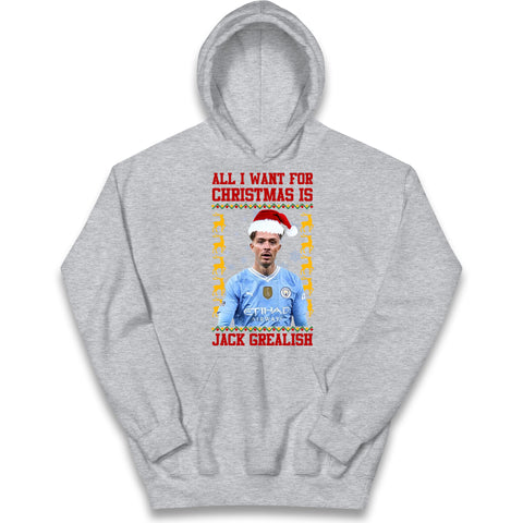 Jack Grealish Christmas Kids Hoodie