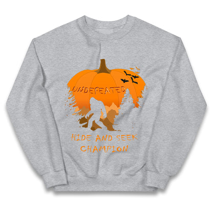 Big Foot Hide And Seek Halloween Kids Jumper