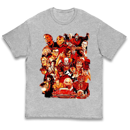 Horror Characters Halloween Kids T Shirt