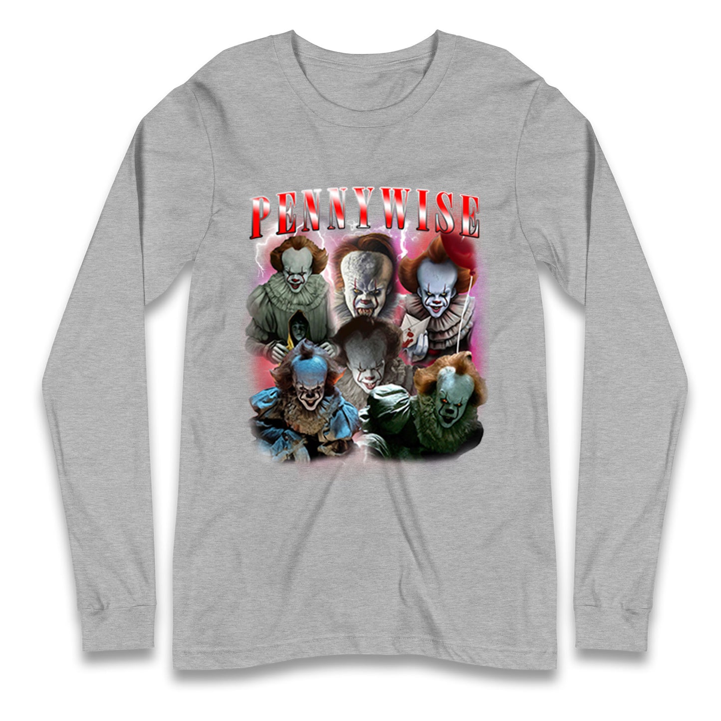 The Clown Pennywise Scary Halloween Bootleg Long Sleeve T Shirt