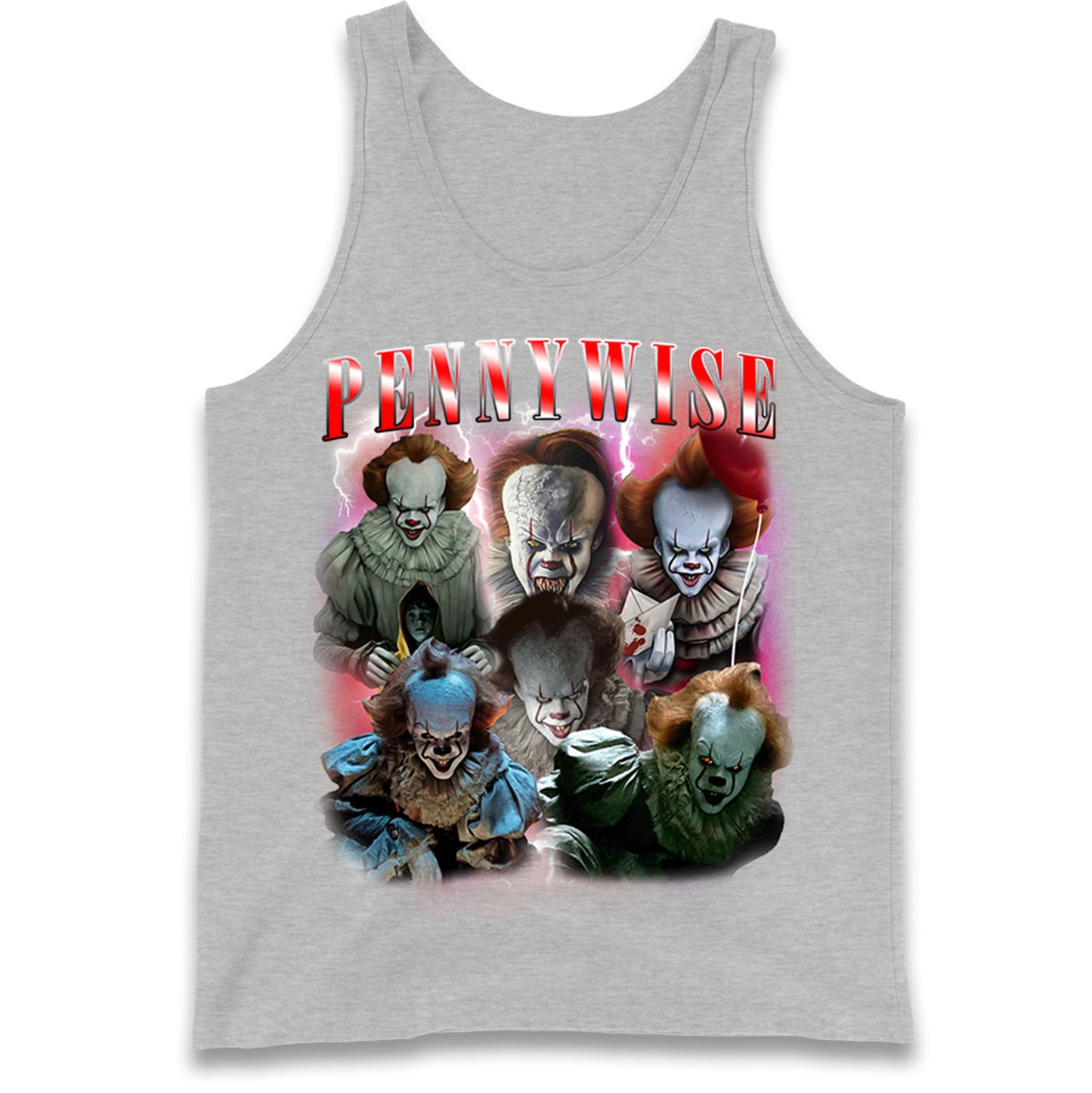 The Clown Pennywise Scary Halloween Bootleg Tank Top