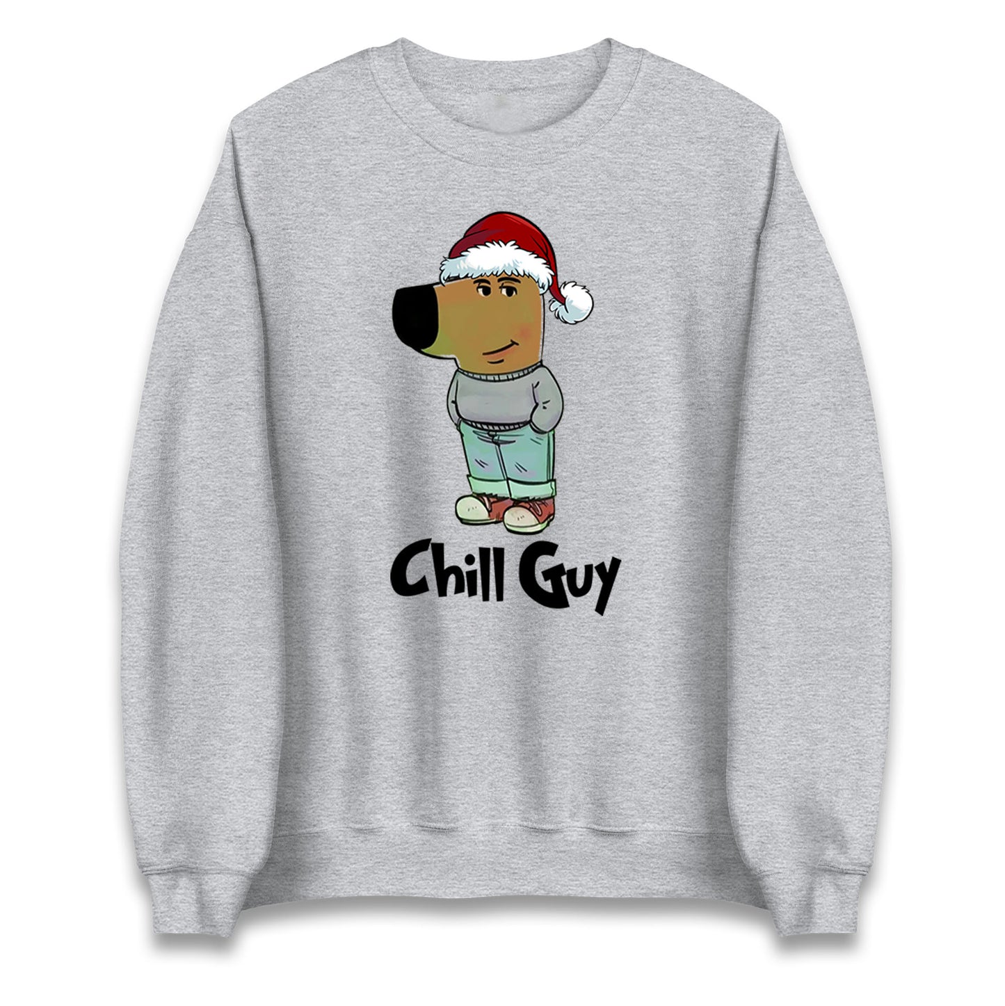 chill guy christmas sweatshirt