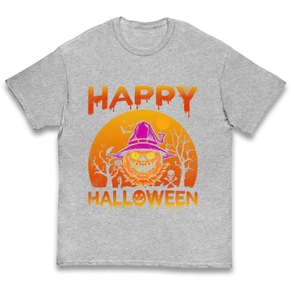 Happy Halloween Pumpkin Witch T Shirt
