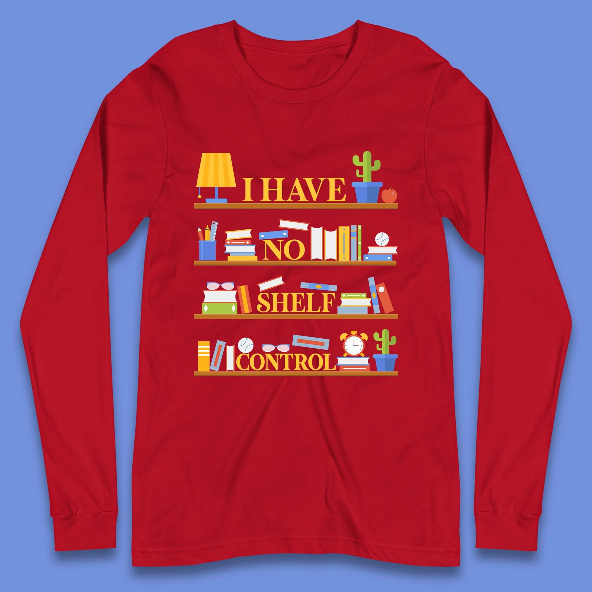 Books Shelf Long Sleeve T-Shirt