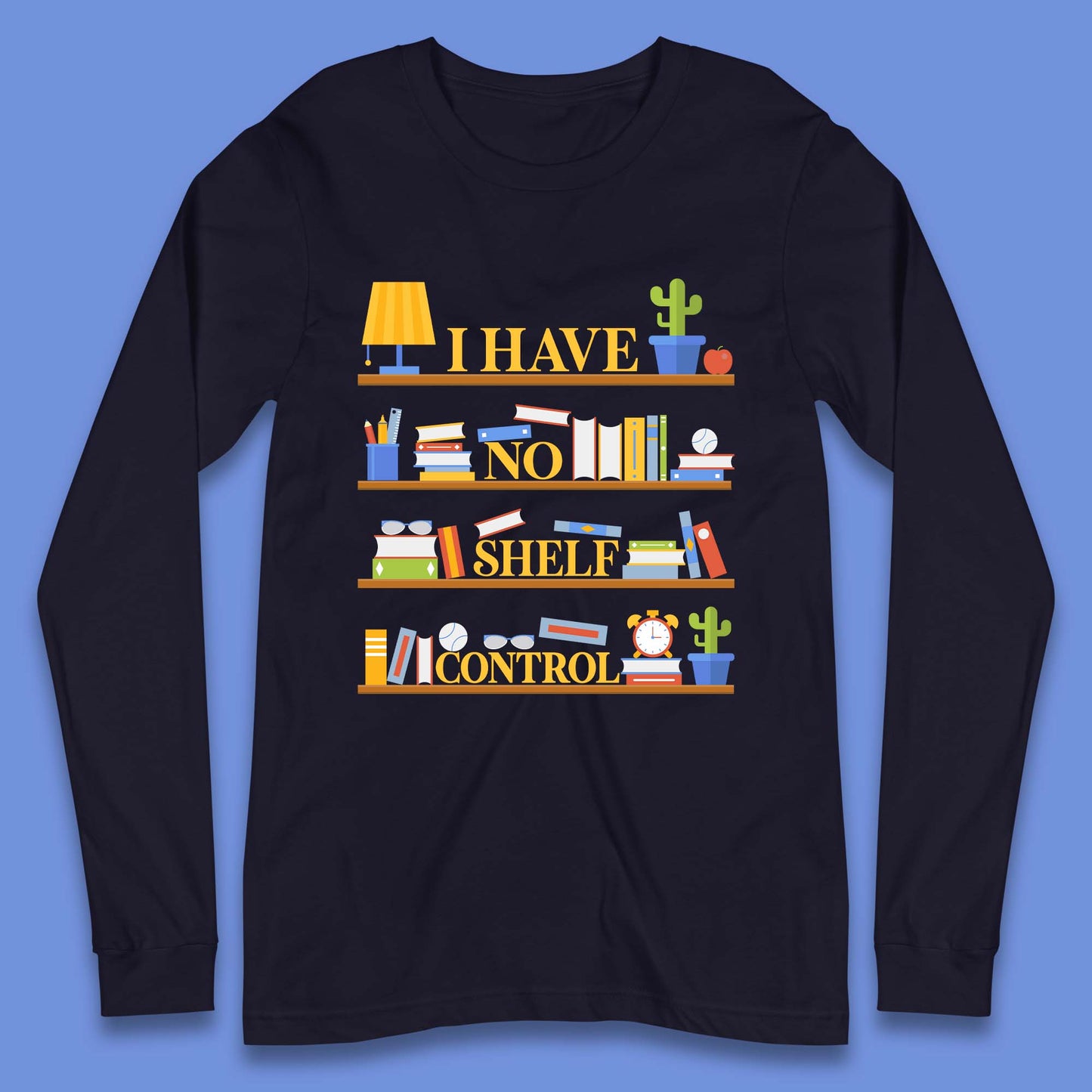 Books Shelf Long Sleeve T-Shirt