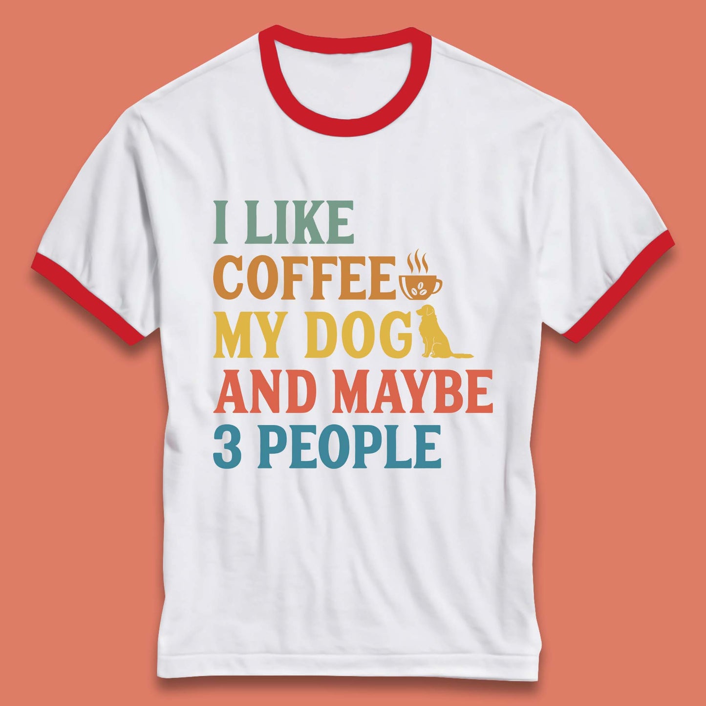 Dog and Coffee Ringer T-Shirt