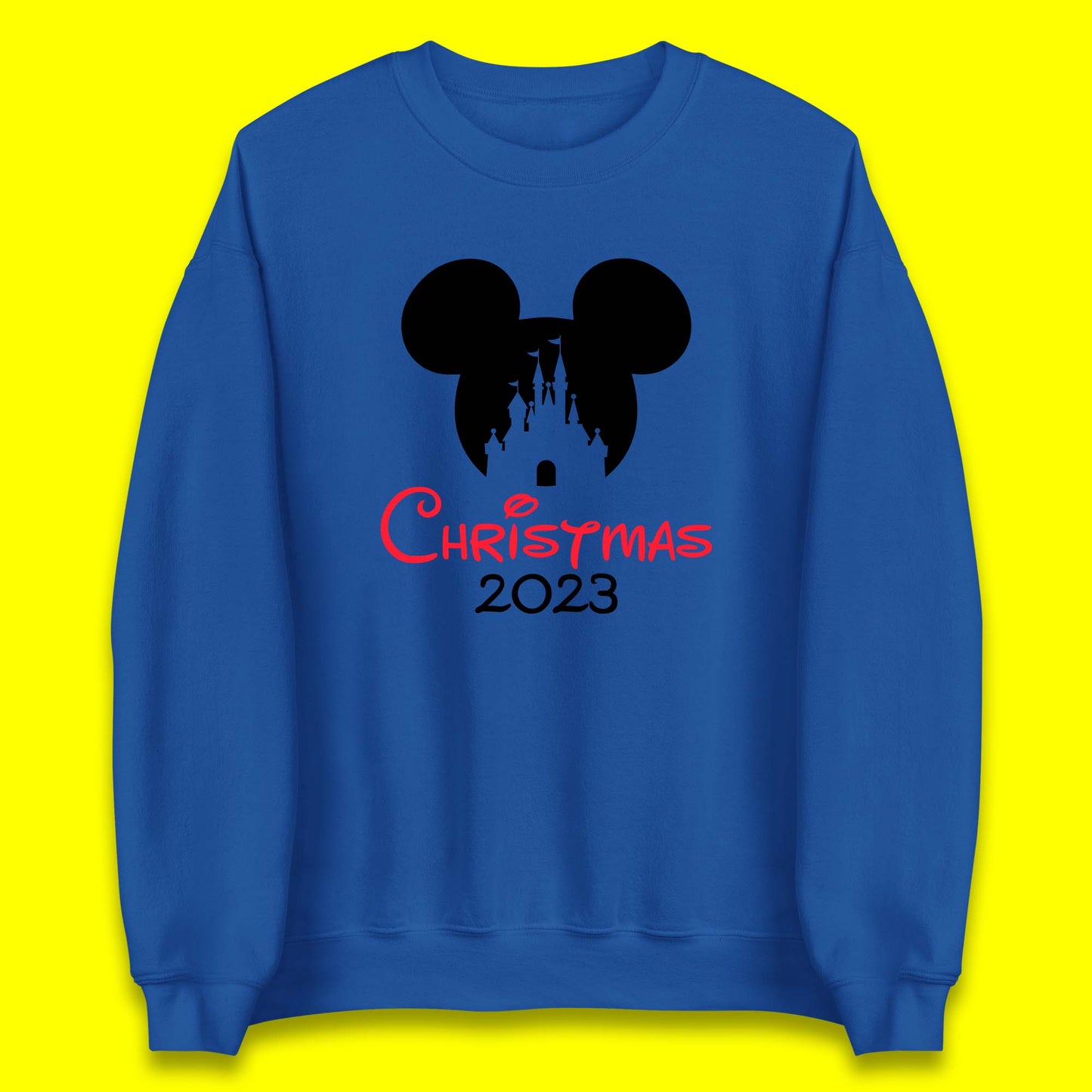 Christmas 2023 Mickey Mouse Minnie Mouse Magic Castle Holiday Xmas Disneyland Trip Unisex Sweatshirt