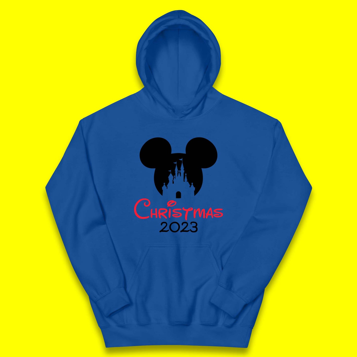 Christmas 2023 Mickey Mouse Minnie Mouse Magic Castle Holiday Xmas Disneyland Trip Kids Hoodie